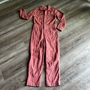 Madewell rusty coral jumpsuit with zipper closure super cute XS
